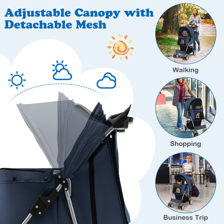 Foldable All-Terrain Pet Stroller