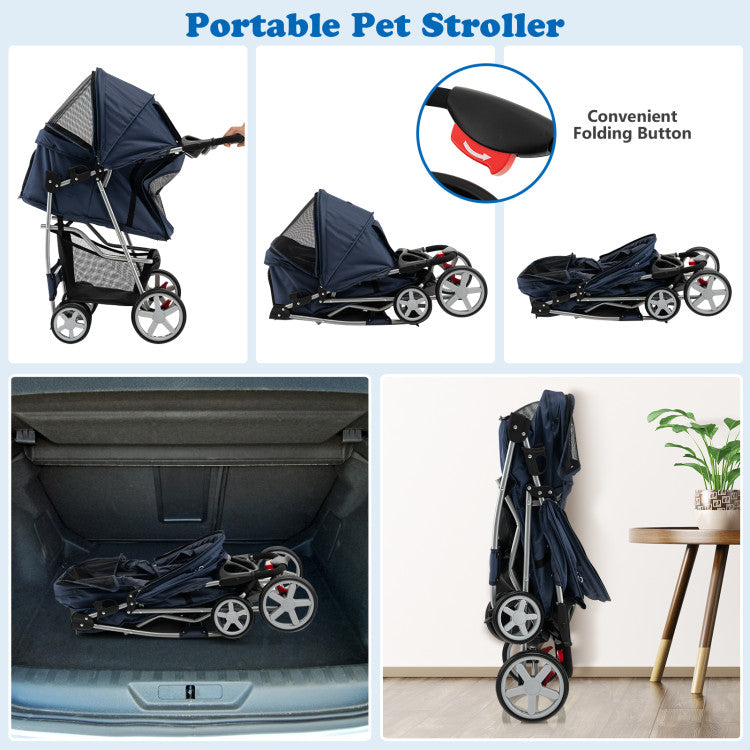 Foldable All-Terrain Pet Stroller