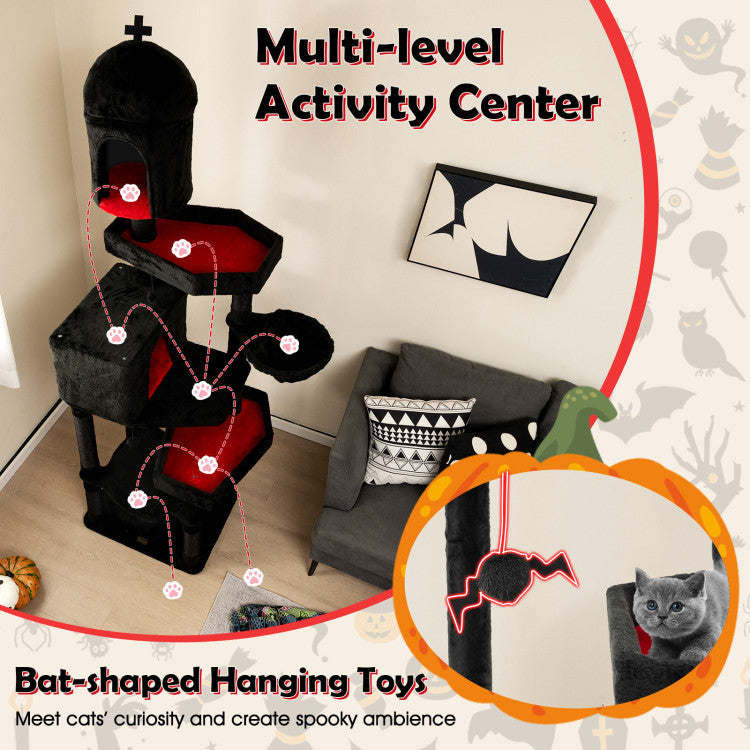 83-Inch Gothic Cat Tree