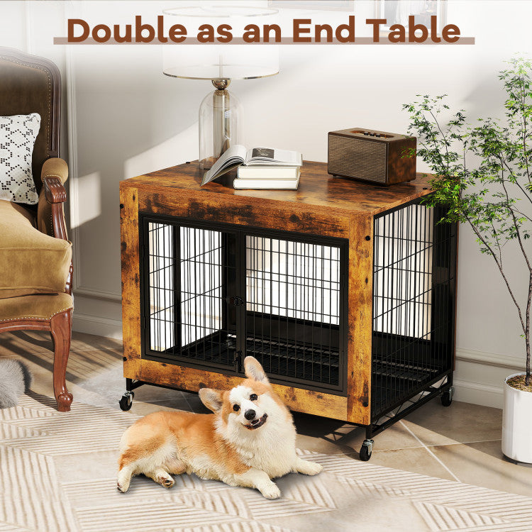 Industrial Rolling Dog Crate