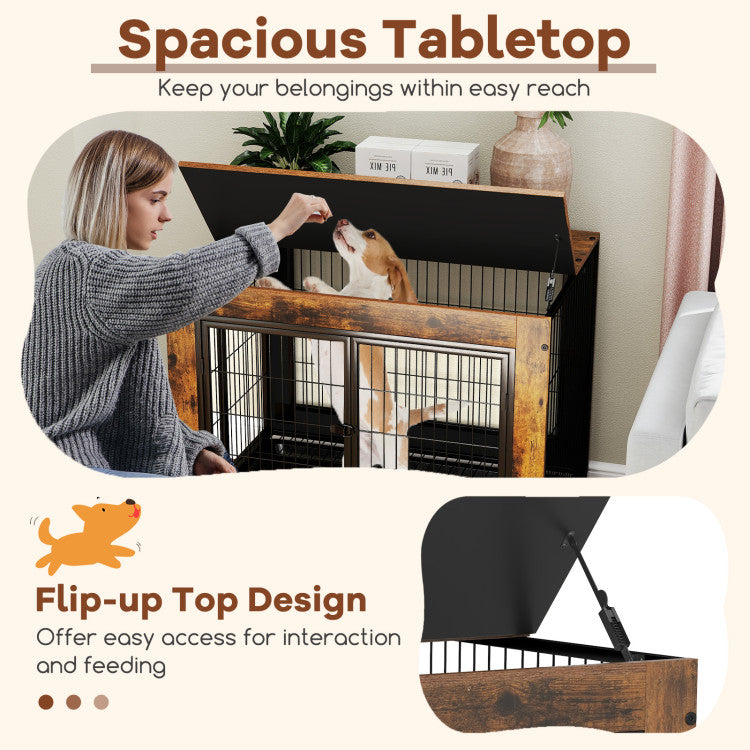 Industrial Rolling Dog Crate