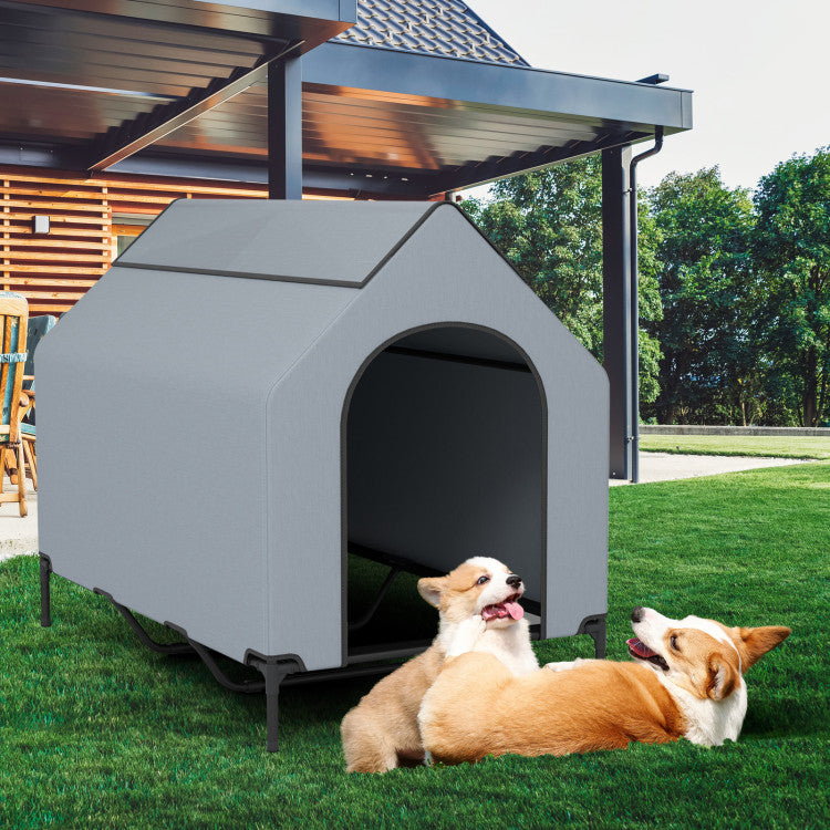 2-in-1 Elevated Outdoor Pet House