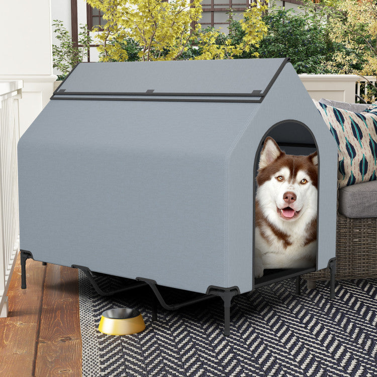 2-in-1 Elevated Outdoor Pet House