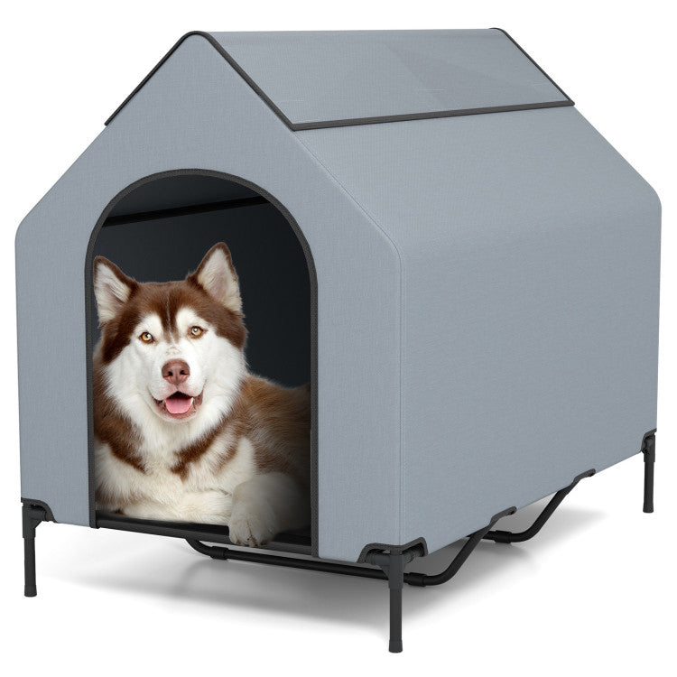 2-in-1 Elevated Outdoor Pet House