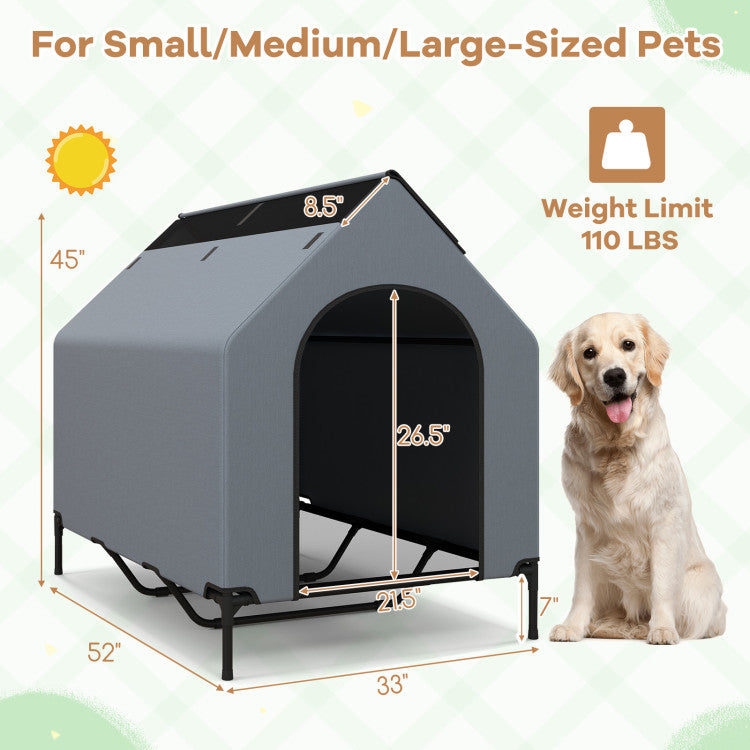 2-in-1 Elevated Outdoor Pet House