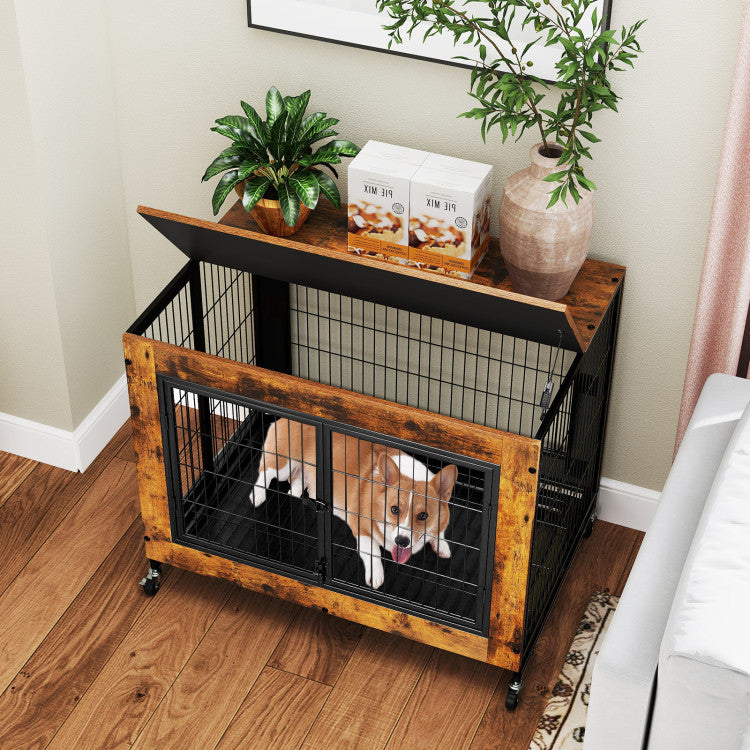 Industrial Rolling Dog Crate