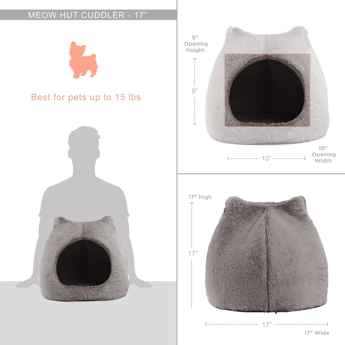 Cozy Plush Cat Cave Bed