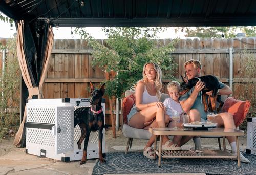 Heavy-Duty Collapsible Aluminum Dog Crate