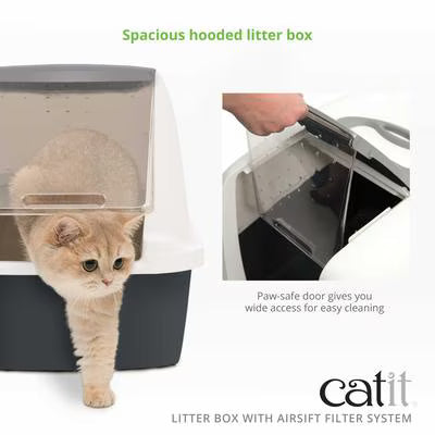 Hooded Cat Litter Box with Air Filter