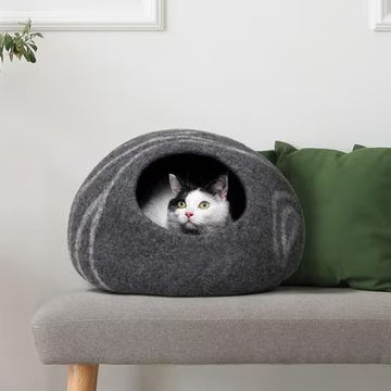 Premium Felt Cat Cave Bed