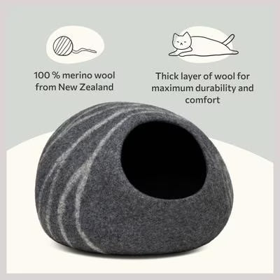 Premium Felt Cat Cave Bed