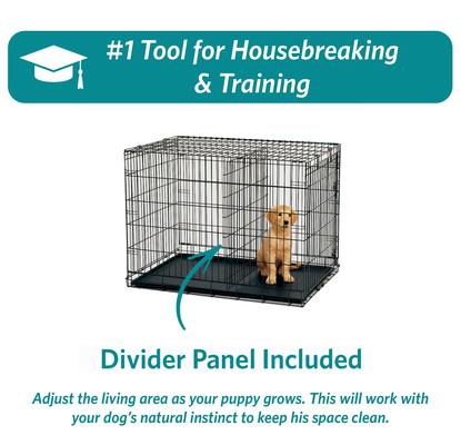 Double Door Folding Wire Dog Crate