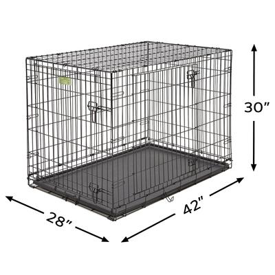 Double Door Folding Wire Dog Crate