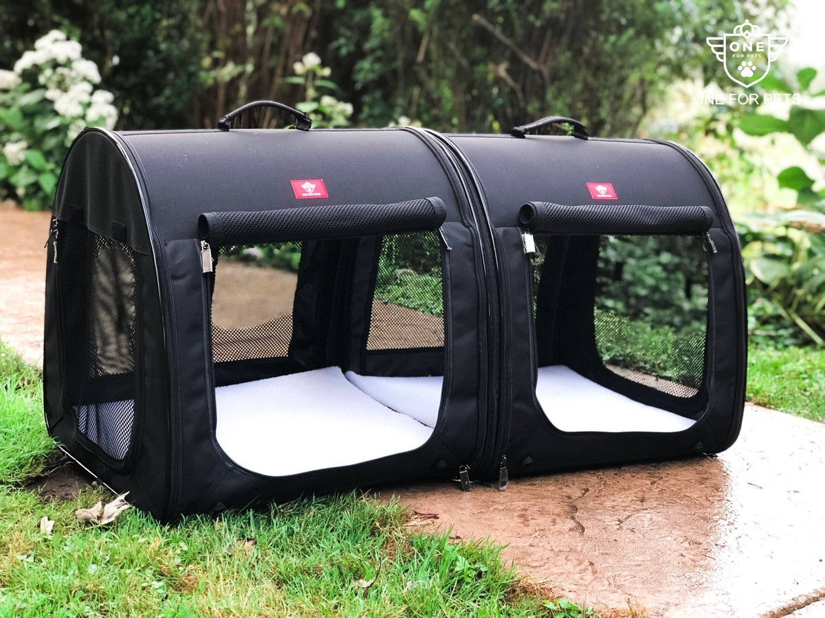 Portable 2-in-1 Double Pet Kennel