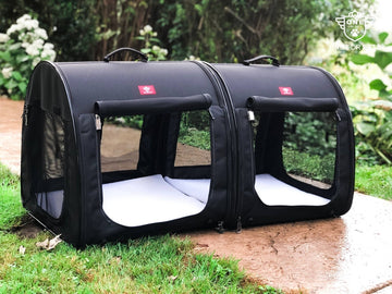 Portable 2-in-1 Double Pet Kennel
