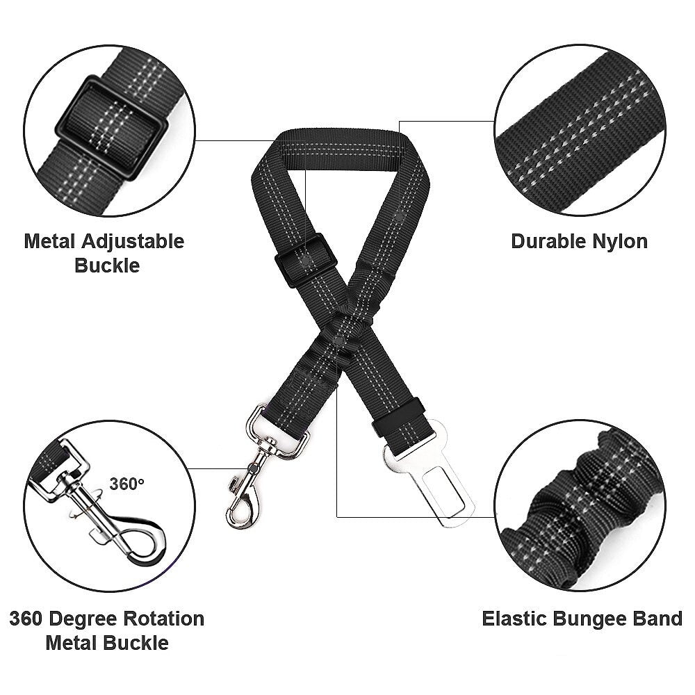 Adjustable Dog Car Seat Belt (2-Pack)