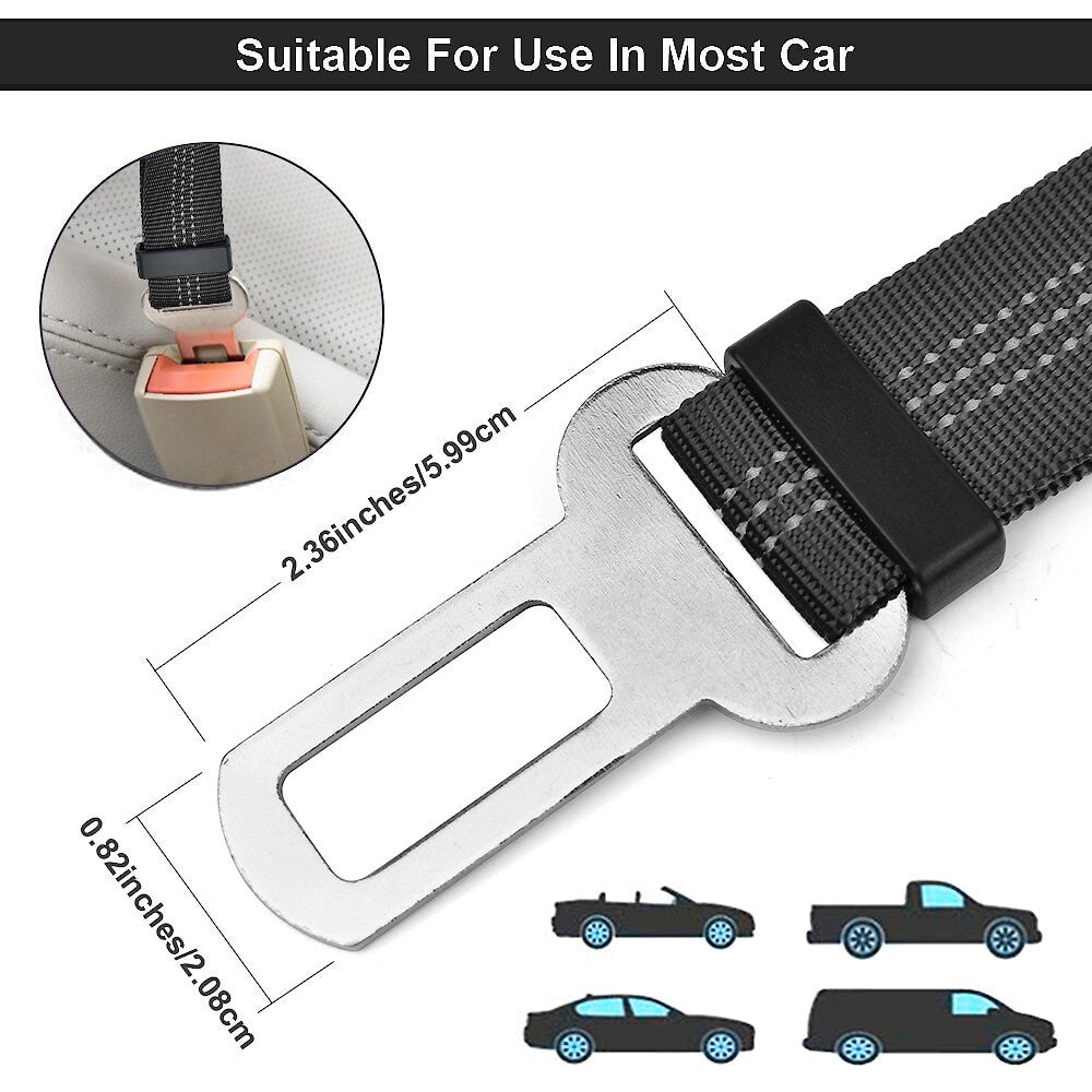 Adjustable Dog Car Seat Belt (2-Pack)