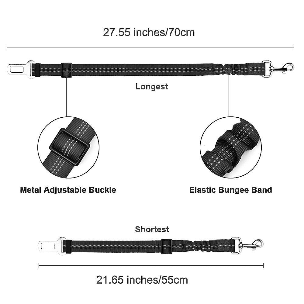 Adjustable Dog Car Seat Belt (2-Pack)