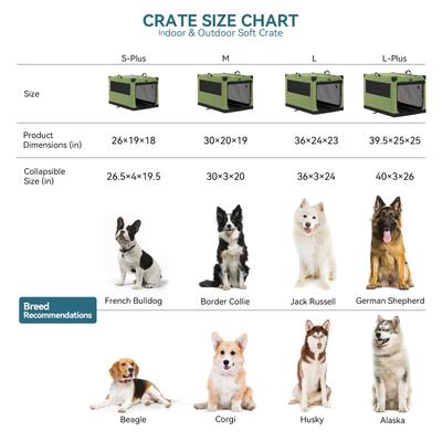Petsfit 3-Door Collapsible Soft Dog Crate
