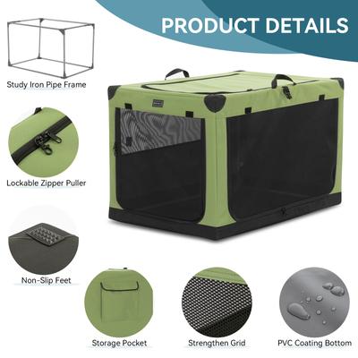 Petsfit 3-Door Collapsible Soft Dog Crate