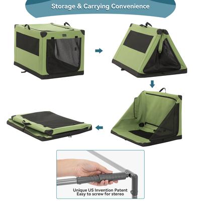 Petsfit 3-Door Collapsible Soft Dog Crate