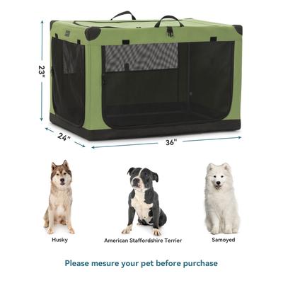 Petsfit 3-Door Collapsible Soft Dog Crate