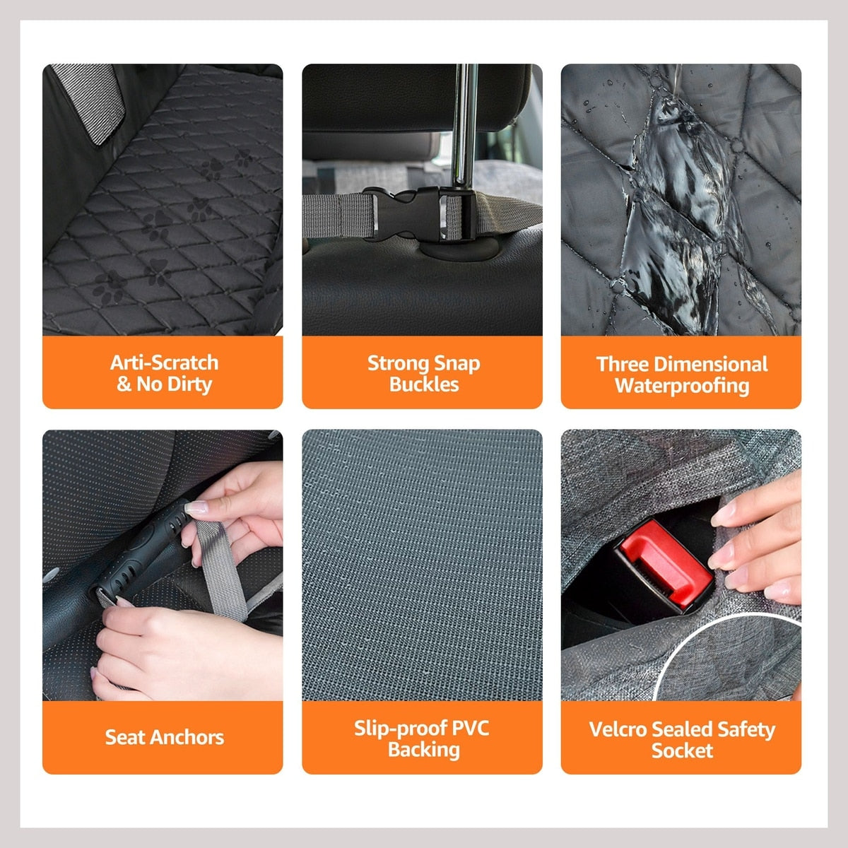 Water-Resistant Hammock Car Seat Cover