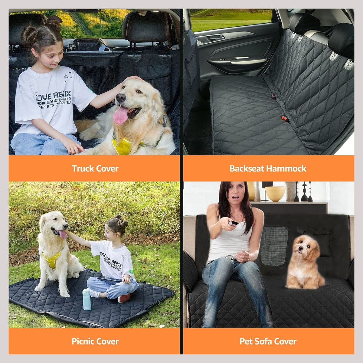 Water-Resistant Hammock Car Seat Cover
