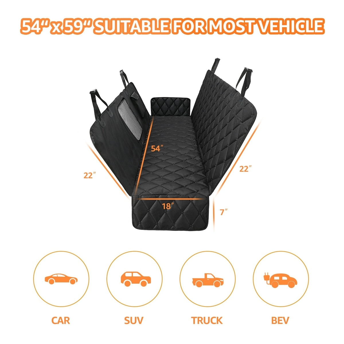 Water-Resistant Hammock Car Seat Cover