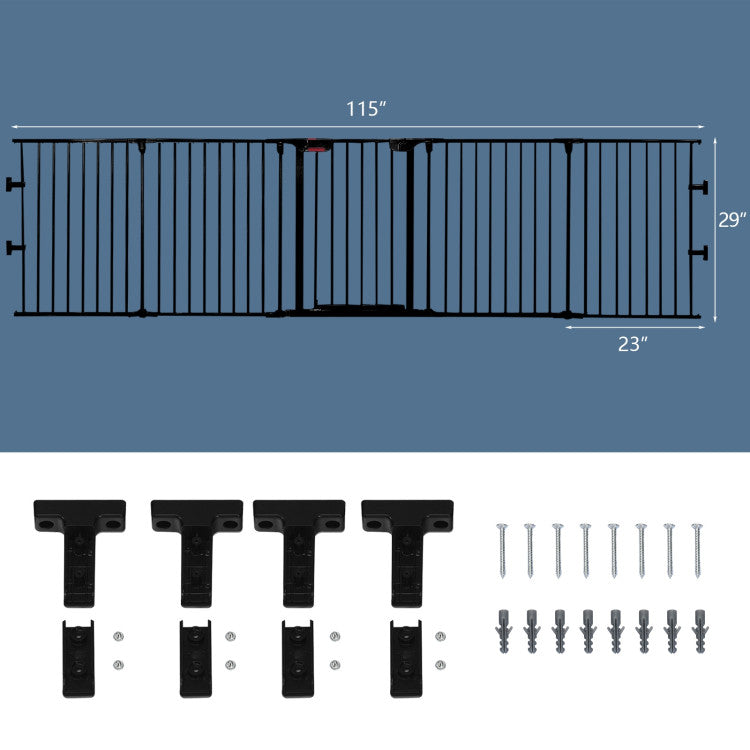 5-Panel Adjustable Pet Safety Gate