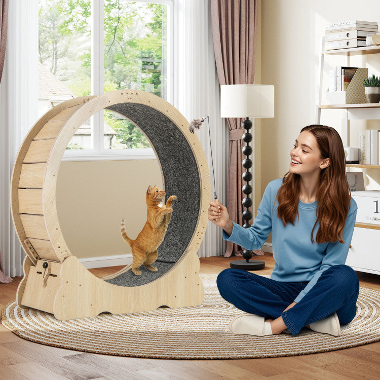 40-Inch Indoor Cat Exercise Wheel