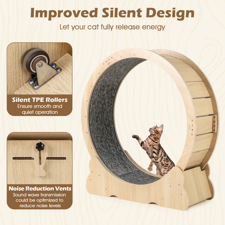 40-Inch Indoor Cat Exercise Wheel