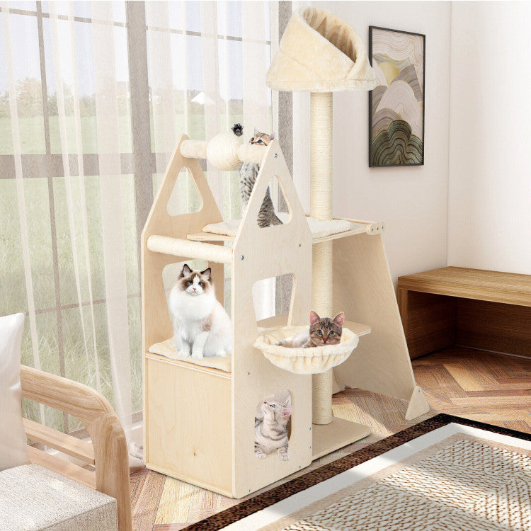 64-Inch Multi-Level Cat Tree