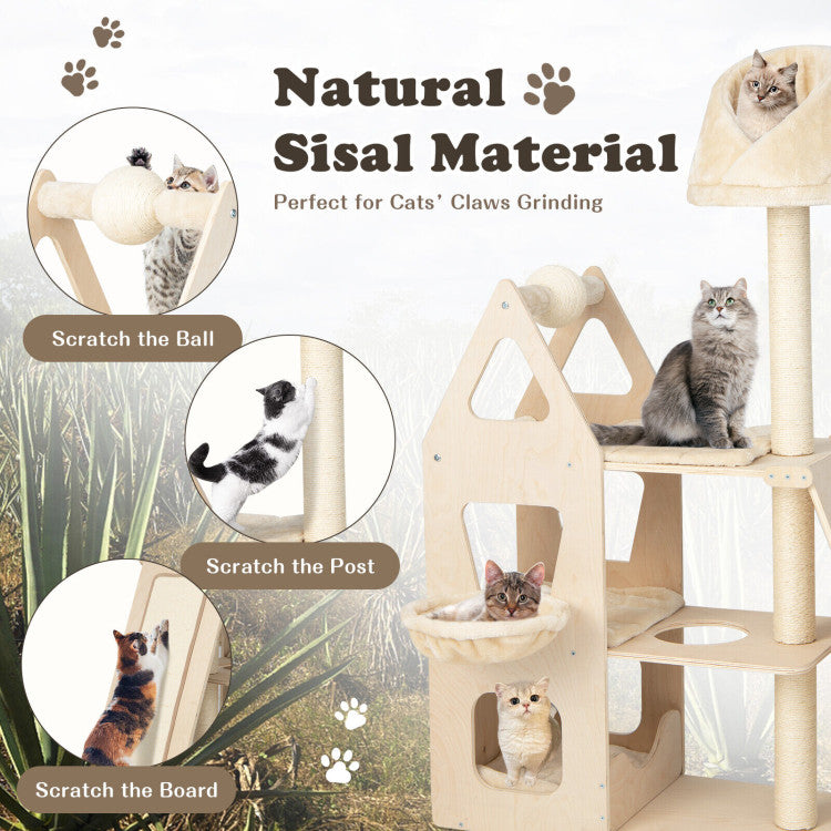 64-Inch Multi-Level Cat Tree