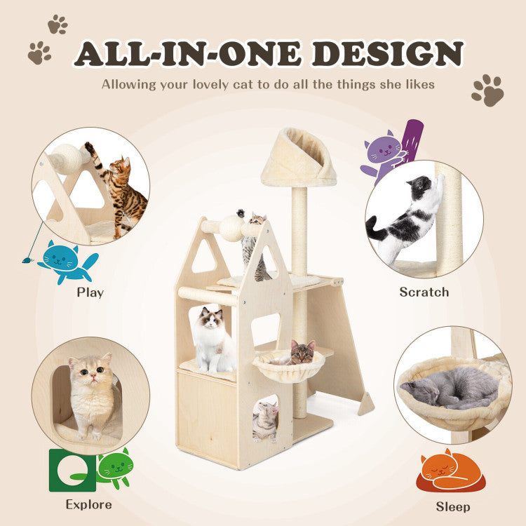 64-Inch Multi-Level Cat Tree