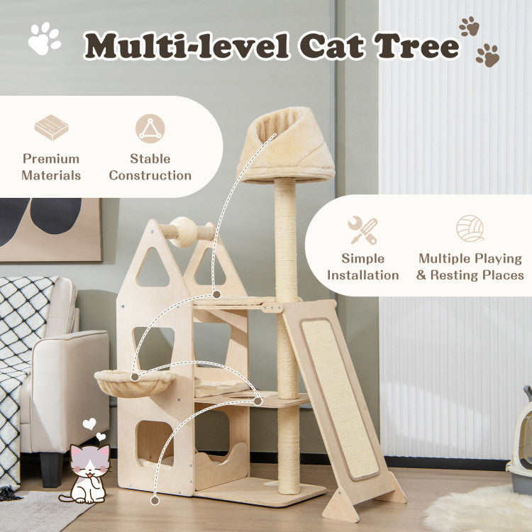64-Inch Multi-Level Cat Tree