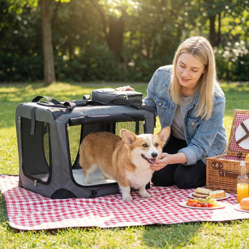 Collapsible Soft-Sided Dog Travel Crate