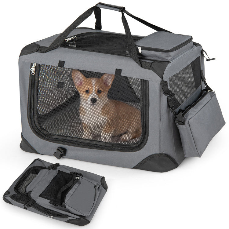 Collapsible Soft-Sided Dog Travel Crate